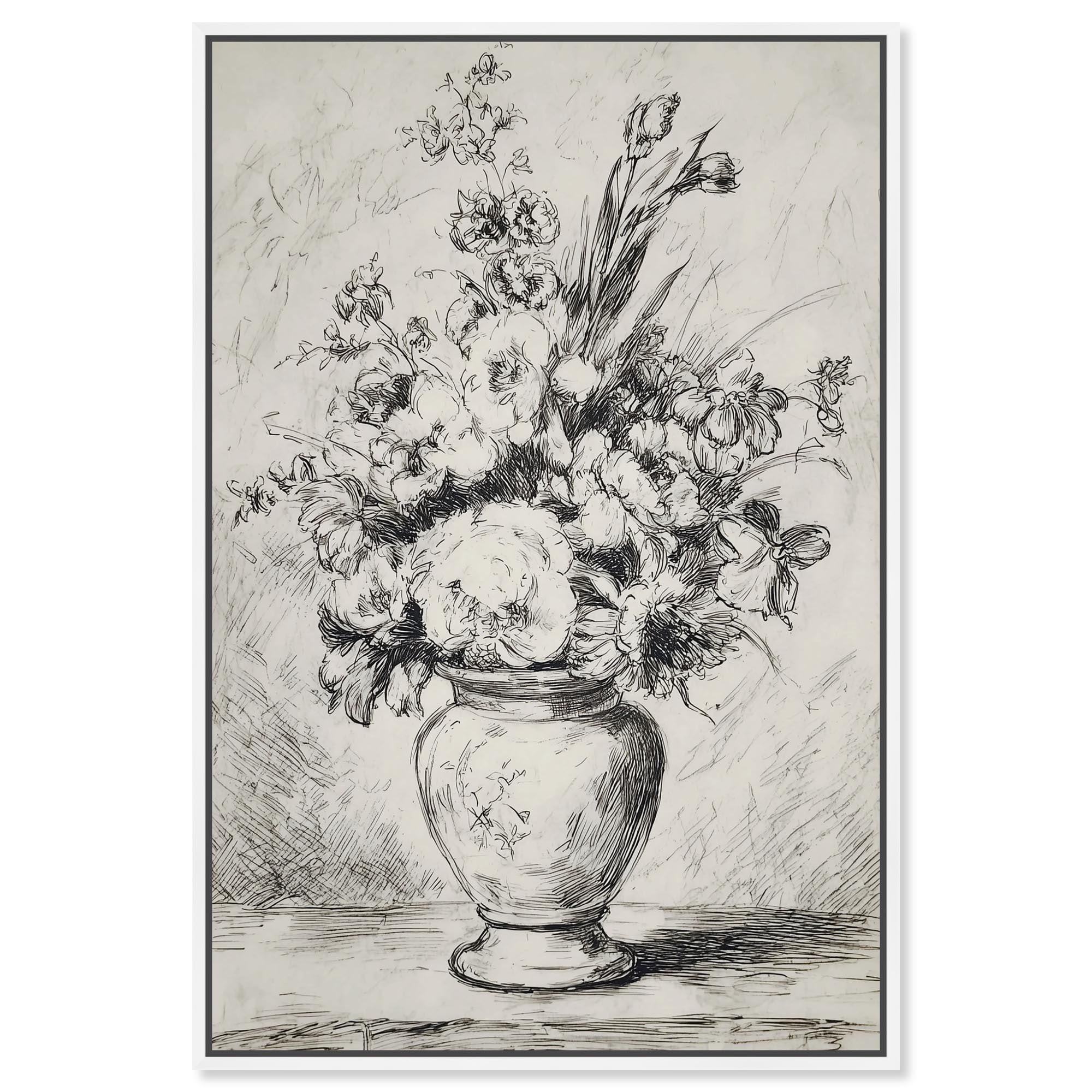 Vase of Blooms I Kitchen Art Canvas Print by Art Remedy