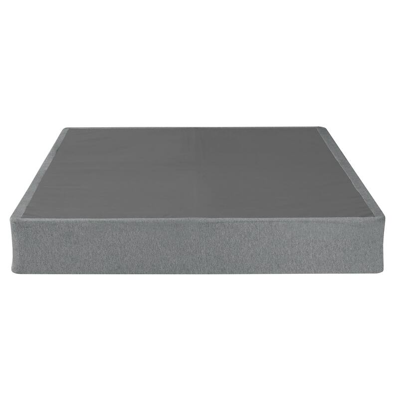 Contemporary 9 in. Foldable Metal Mattress Foundation Box Spring, Gray