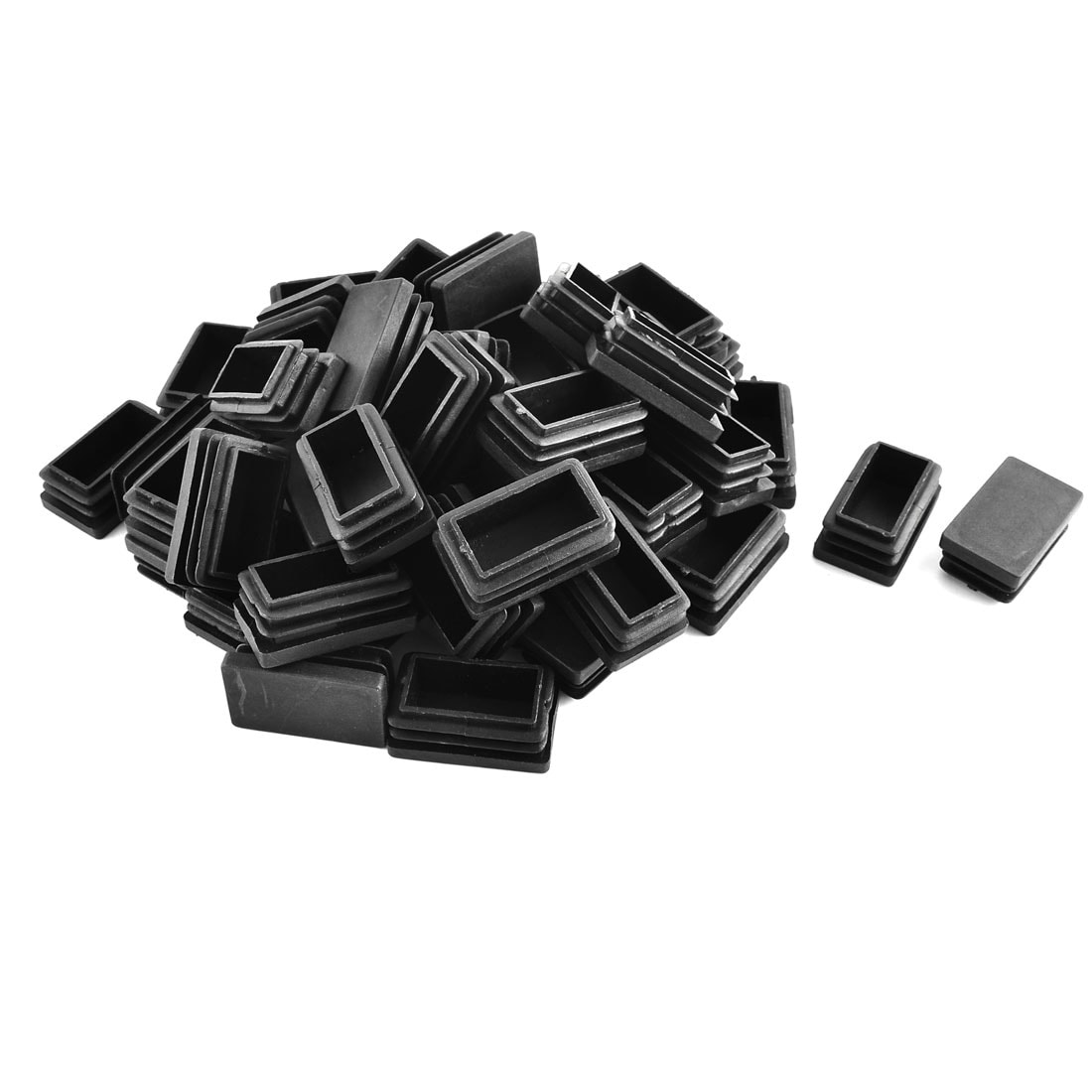 5X Ribbed Insert Plug END Cap Rectangular Tube 20x10 to 60x50MM Grey 60x15mm
