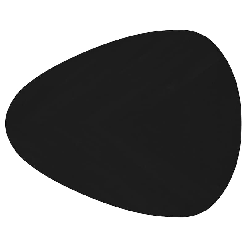 Xander Black Triangular Solid Wood End Table