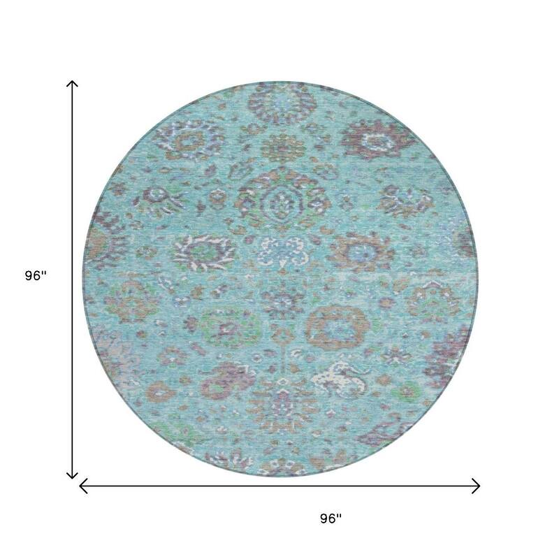 HomeRoots Floral Traditional Rectangle Outdoor Rug