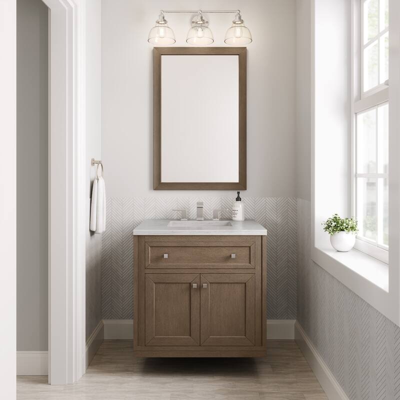 James Martin Vanities Chicago 30" Single Vanity, Whitewashed Walnut
