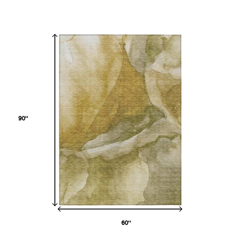 HomeRoots Abstract Transitional Rectangle Outdoor Rug