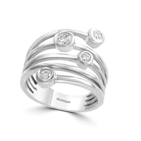 Effy Jewelry Bezel-set Diamond Ring in 14K White Gold, 0.36 TWC