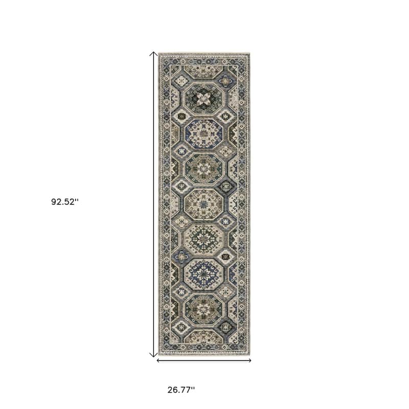 HomeRootsMedallion Bohemian Runner Area Rug