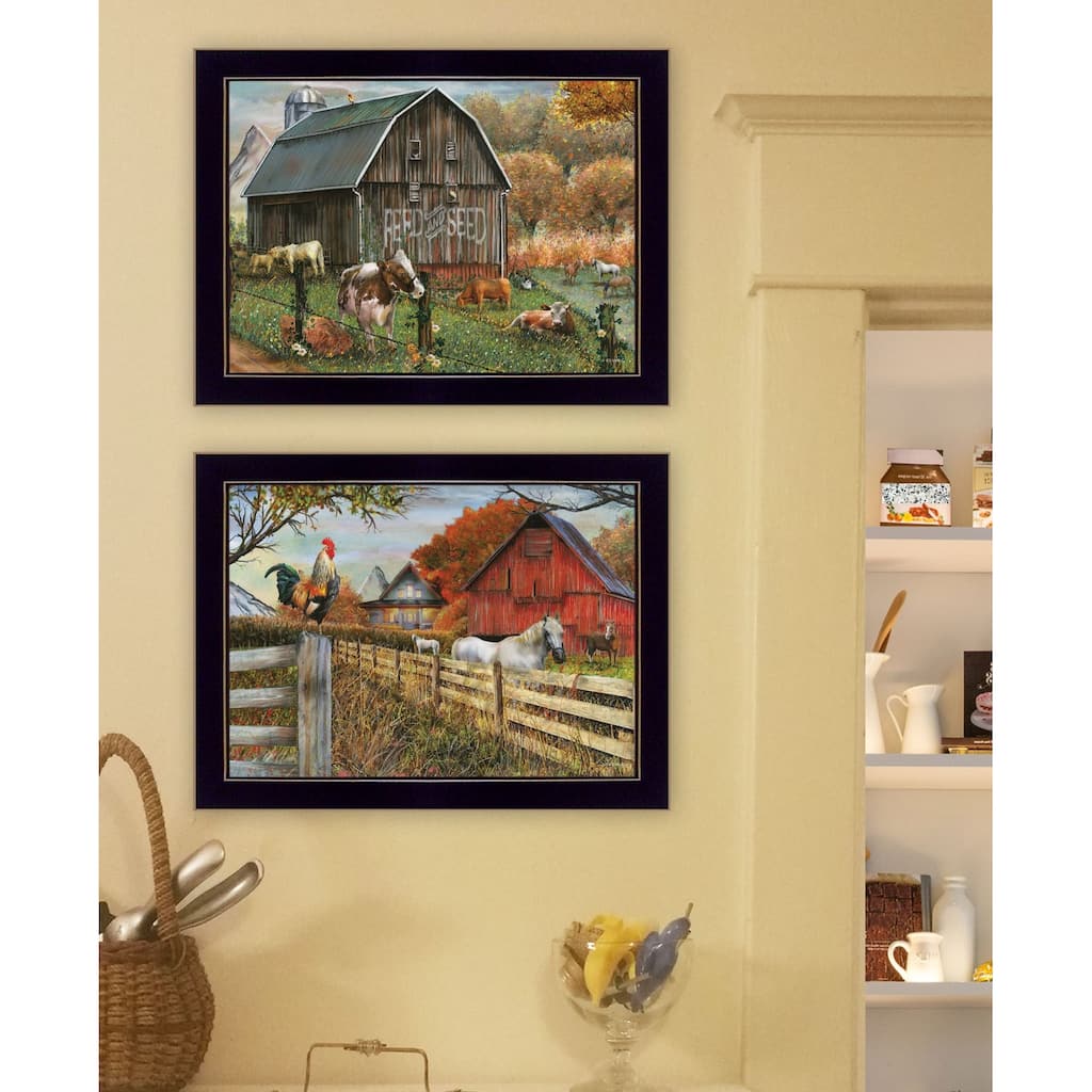 Trendy Decor 4U "Feed & Seed" Printed Framed Wall Art by Ed Wargo