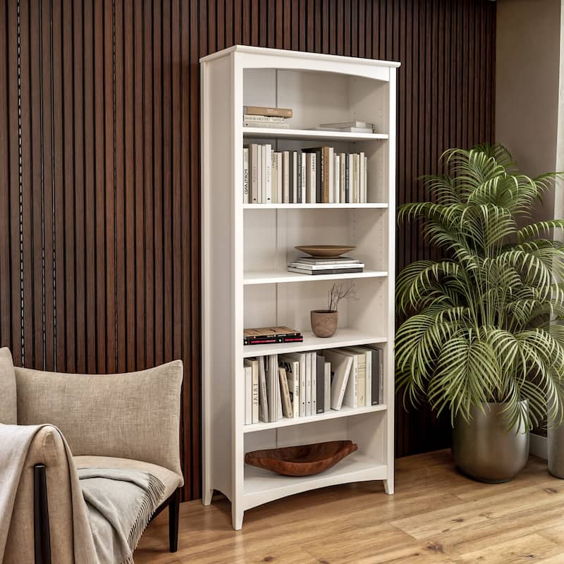 Shaker Style Bookcase - 72"H - White