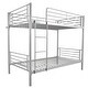 preview thumbnail 20 of 23, Iron Bed Bunk Bed with Ladder for Kids Twin Size White