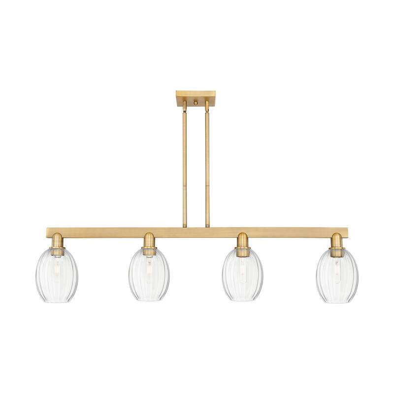 Innovations Lighting 716-4I-12-48 Preston Linear Preston 4 Light 48" - Brushed Brass / Clear