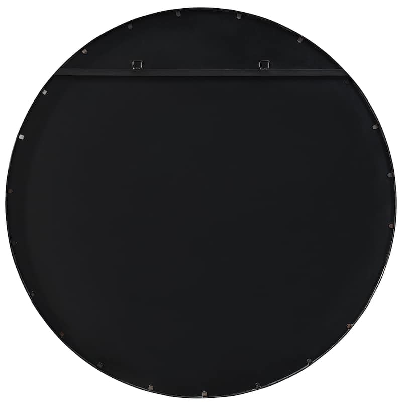 Uttermost Cashel Satin Black Round Iron Mirror