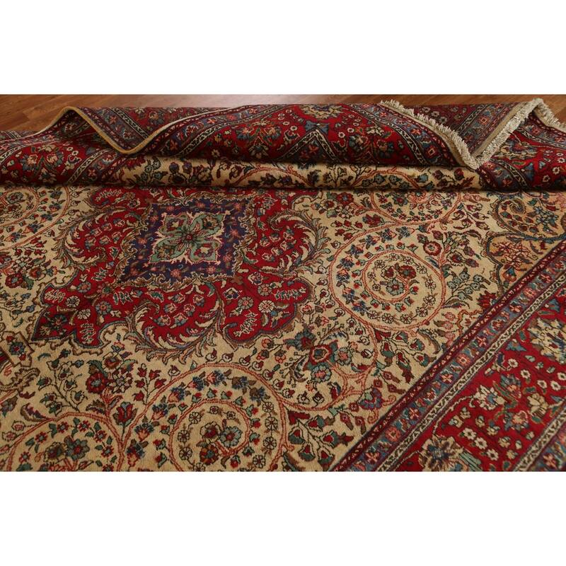 Traditional Tabriz Persian Wool Area Rug Handmade Living Room Carpet