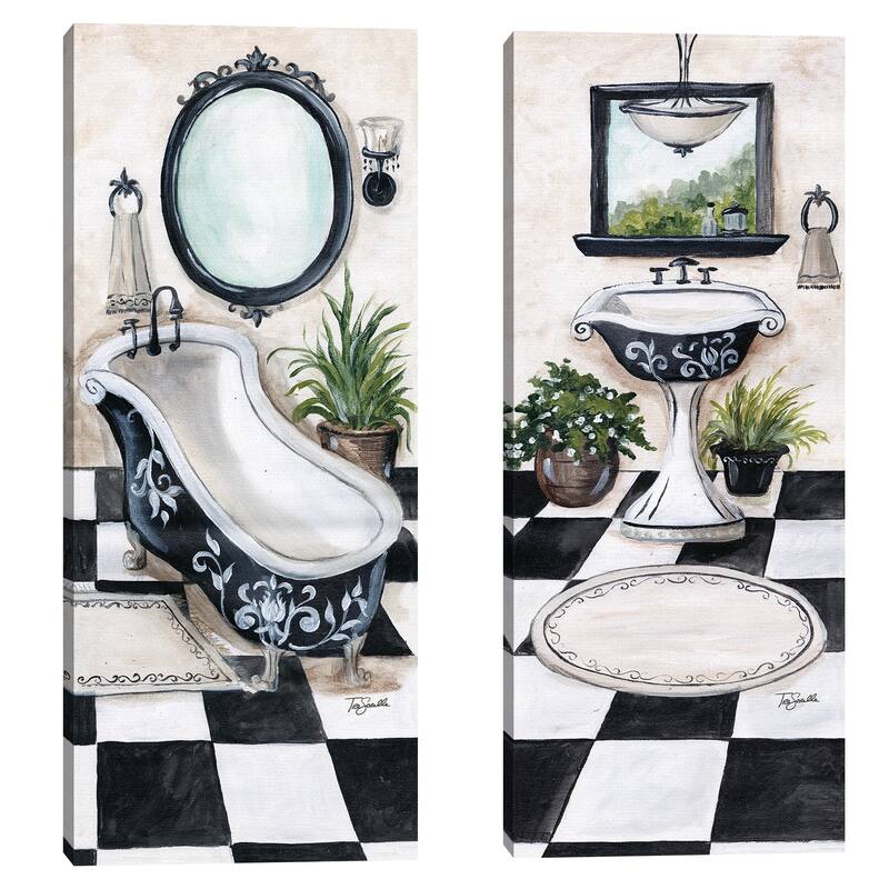 Studio Bath I, Studio Bath II by Tre Sorelle Studios Canvas Art Prints