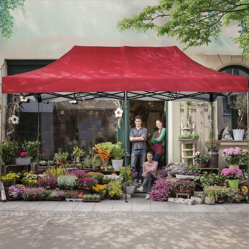 Ainfox 10x20Ft Pop up Canopy Tent Party Heavy Duty Instant Gazebo with 4 Removable Sidewalls