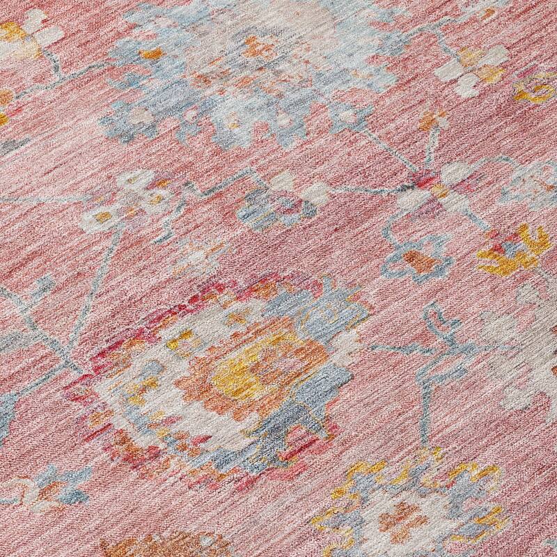 HomeRoots Floral Traditional Rectangle Outdoor Rug