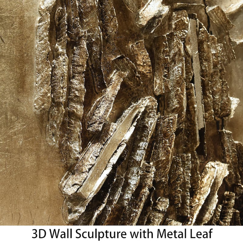 "Liberty" Handed Painted Rugged Wooden with Gold Leaf Wall Art