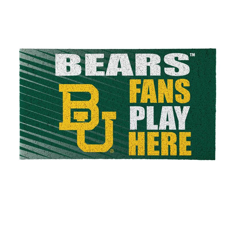 28 in. x 16 in. Baylor University "Fans Play Here" PVC Door Mat