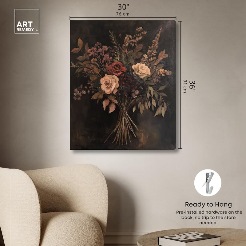 Rustic Roses Canvas by Art Remedy, Gallery Wrapped