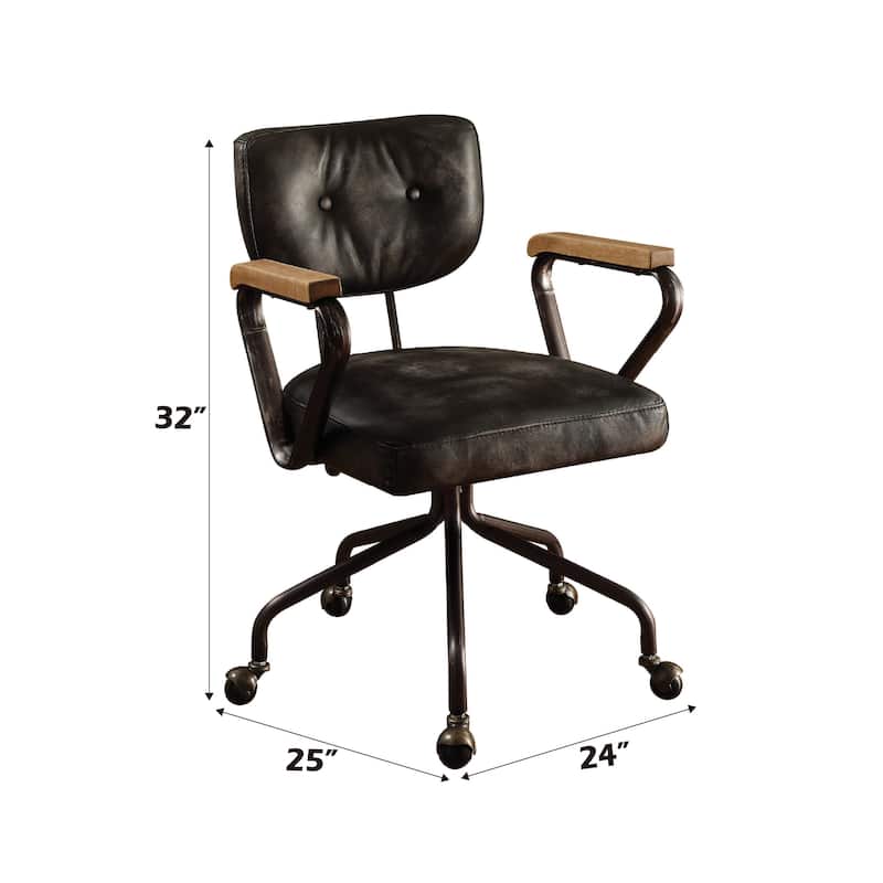 Classic Leather Office Chair with Ergonomic Design and Stylish Details