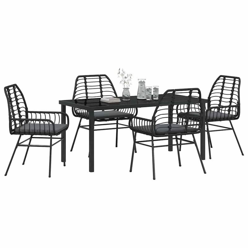 vidaXL Garden Dining Set Poly Rattan