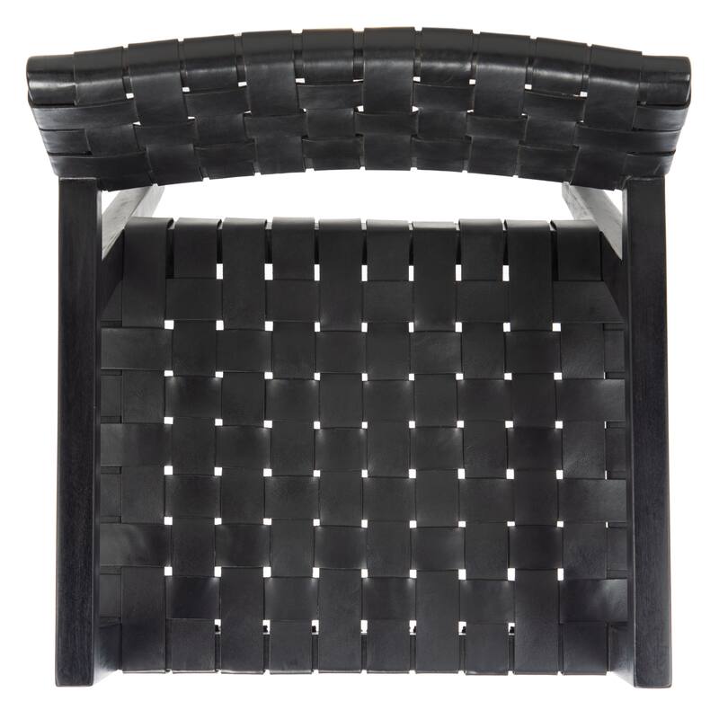 SAFAVIEH Gerda Woven Leather Dining Room Chair - 22.1" W x 20.9" L x 31.9" H - 22Wx21Dx32H