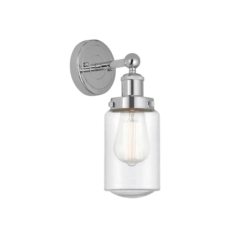 Innovations Lighting 616-1W-10-7 Dover Sconce Dover 10" Tall Wall - Polished Chrome / Seedy