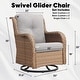 preview thumbnail 25 of 82, Gymojoy 3-Piece Rattan Wicker Rocking Swivel Chair Set with Table