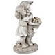 preview thumbnail 5 of 4, Solar Lighted Hugging Girl and Boy Outdoor Garden Statue - 16"