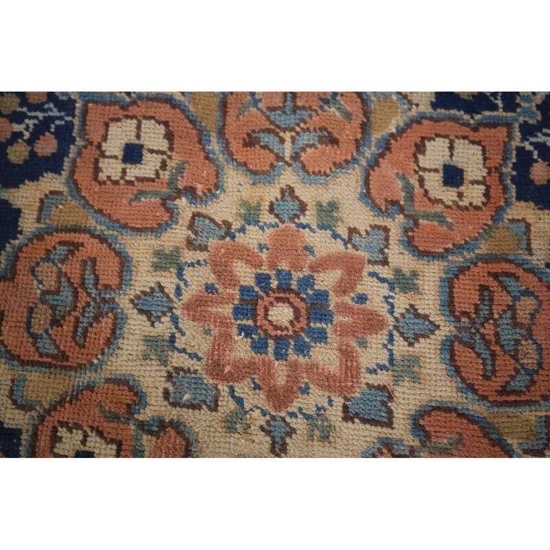 Grey Tabriz Persian Vintage Area Rug Hand-Knotted Bedroom Wool Carpet - 7'10" x 11'0"