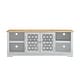 preview thumbnail 7 of 30, 70 in. Rustic Decorative Floral Door TV Stand for up to 80" TVs