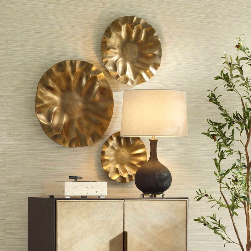 Uttermost Peonia Outdoor Bronze Wall Art Set/3