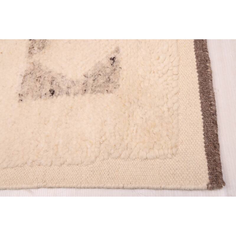 ECARPETGALLERY Hand-knotted Looma Cream Wool Rug - 8'1 x 10'2