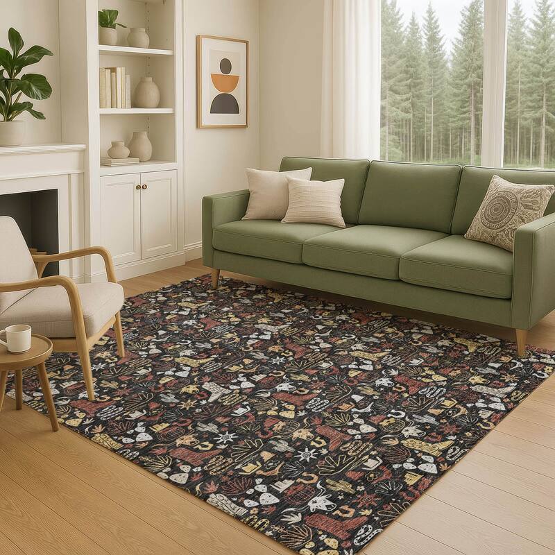 Machine Washable Indoor/ Outdoor Cowboy Dallas Chantille Rug