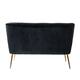 HULALA HOME Monica Modern Velvet Tufted Loveseat with Metal Legs