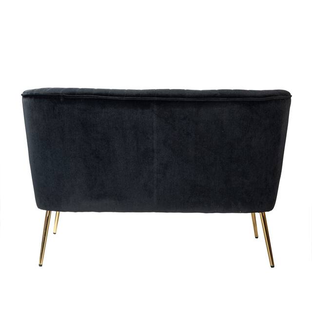Monica Mid-century Channel Tufted Upholstered Loveseat