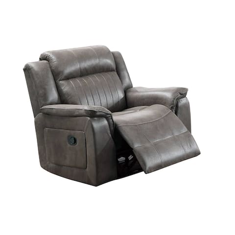 Faux Leather Power Recliner With USB Charger