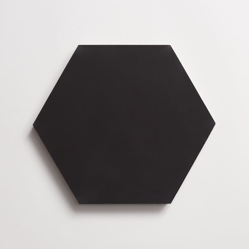 Handmade 8x9-in Menara Solid Black Tile, Pack of 12 (Morocco)