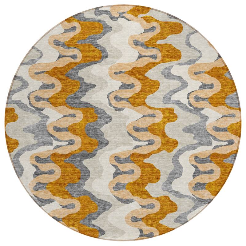 HomeRoots Abstract Transitional Rectangle Outdoor Rug