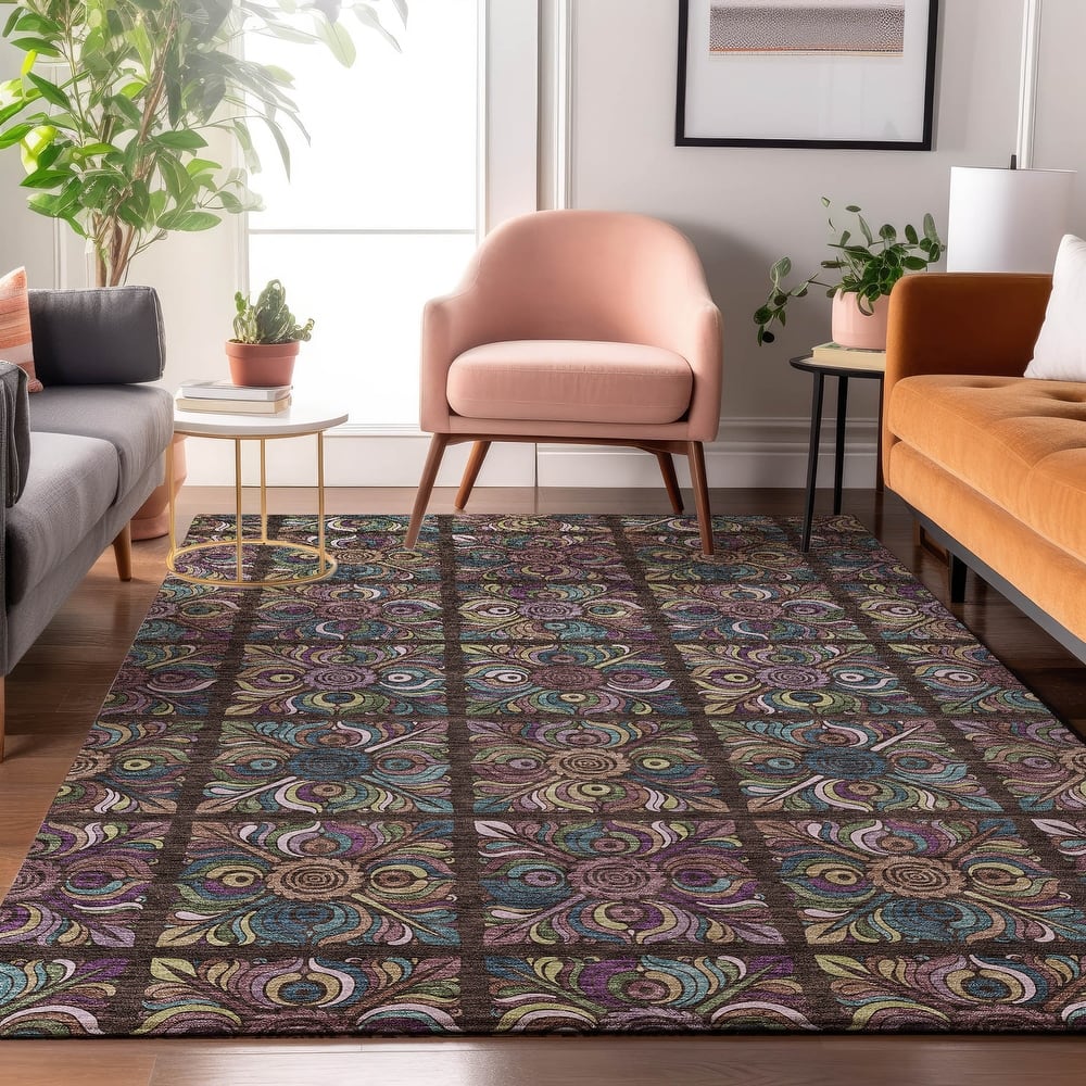 Premium Washable Super Soft Mosaic Panel Mayfield Rug