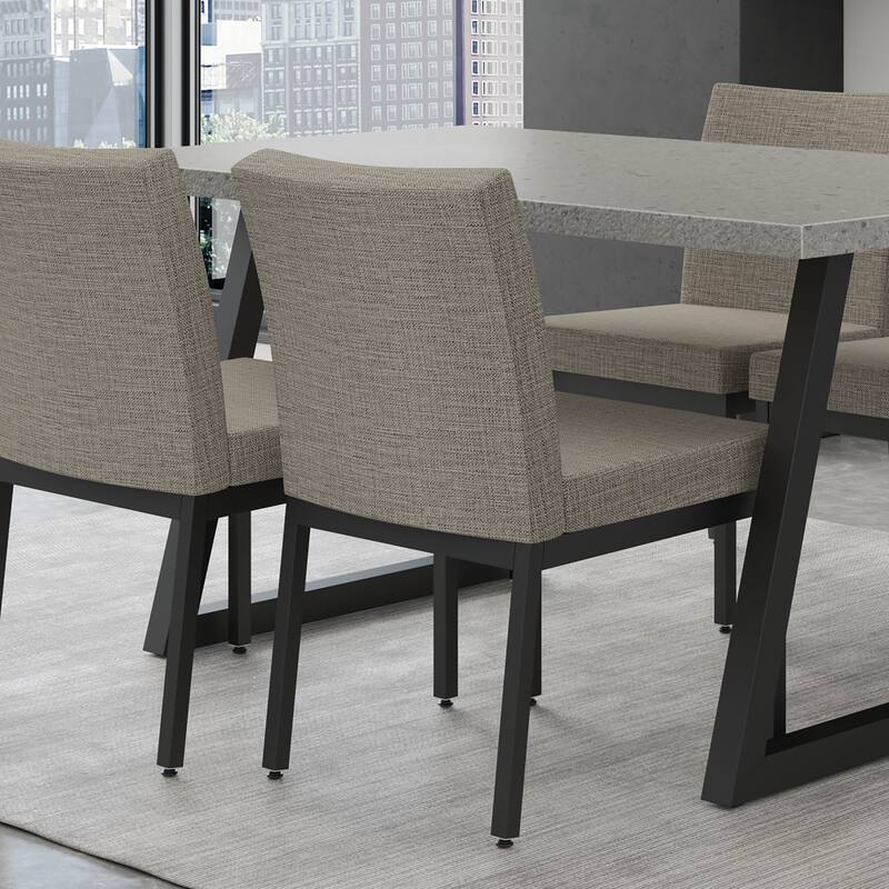 Amisco Perry Set of 2 Upholstered Dining Chairs with Metal Legs