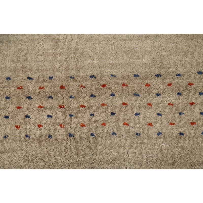 Little Animals Tribal Gabbeh Indian Rug Hand-Knotted Wool Carpet - 3'11"x 5'10"