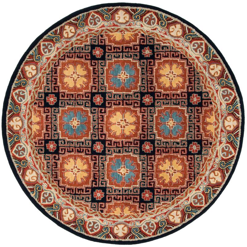 SAFAVIEH Handmade Heritage French Painted Avignon Traditional Oriental Wool Rug
