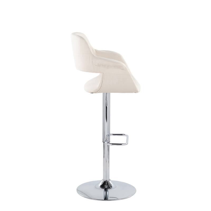 Lumisource Barstool with Swivel in Black and Charcoal, Set of 2 - 19"Lx23.5"Wx39-47.5"H