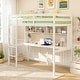 preview thumbnail 4 of 8, Costway Twin Size Loft Bed with Desk & Shelves Safety Guardrails &