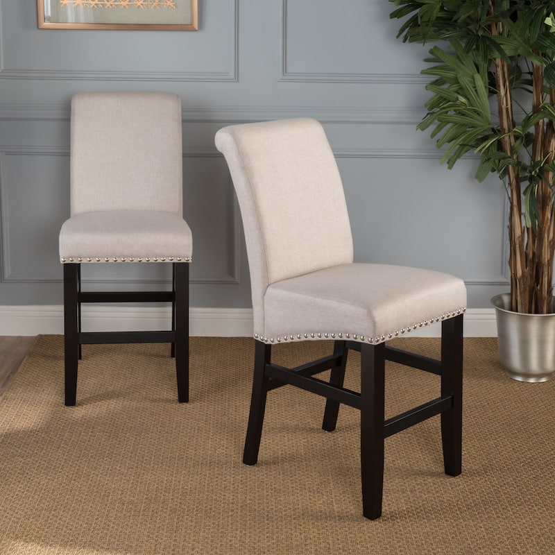 Upholstered Counter Stool Side Dining Chair Set of 2