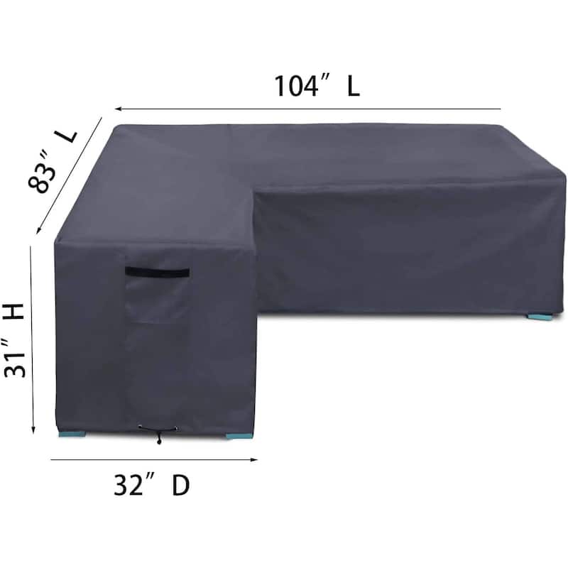 Waterproof Chaise Lounge Cover, Patio Lounge Chair Cover,Windproof Outdoor Lounge Chair Covers,Beach Pool Lounge Cover