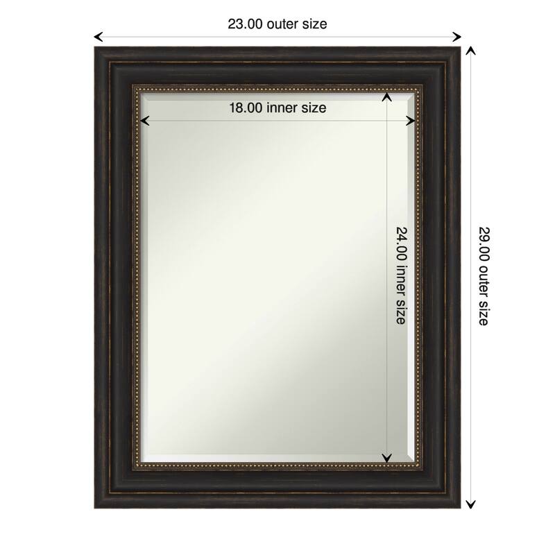 Beveled Wall Mirror - Accent Bronze Frame - Accent Bronze - 23 x 29-inch
