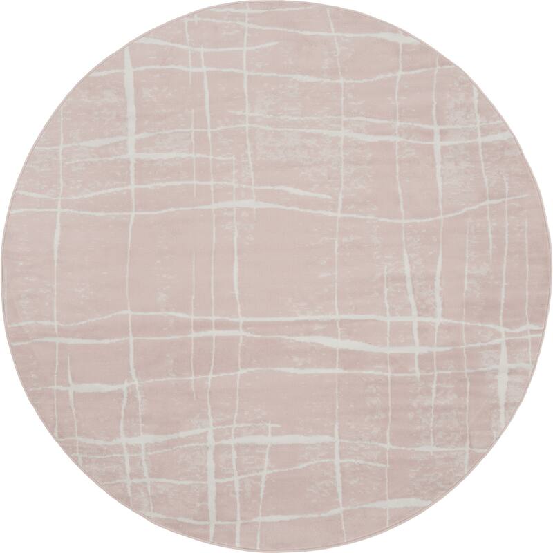 Cafab Power Loomed Geometric Abstract Modern Stain Resistant Area Rug By HomeRoots - 96' X '96' X '0.39