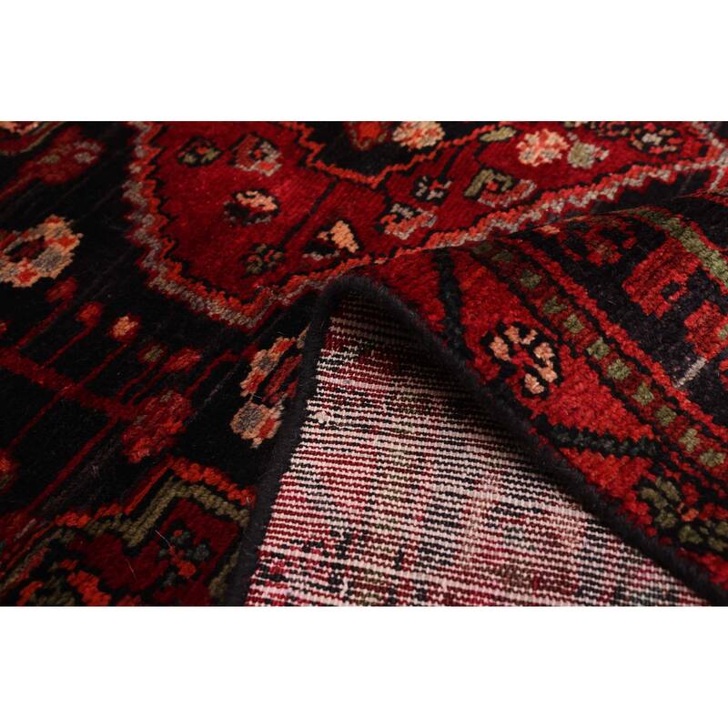 ECARPETGALLERY Hand-knotted Andelz Black, Red Wool Rug - 4'7 x 7'1