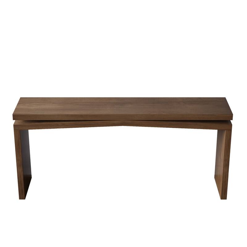 Rustic 65" Solid Wood Console Table for Farmhouse Entryway Living Room or Hallway Display Storage