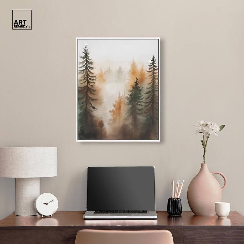 Misty Pines II Canvas by Art Remedy